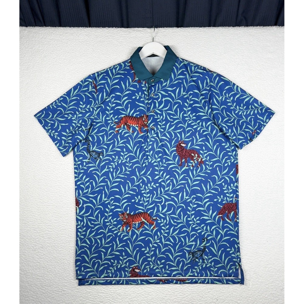 GREYSON Jungle Wolf Polo Mongoose Blue Green Golf - Large